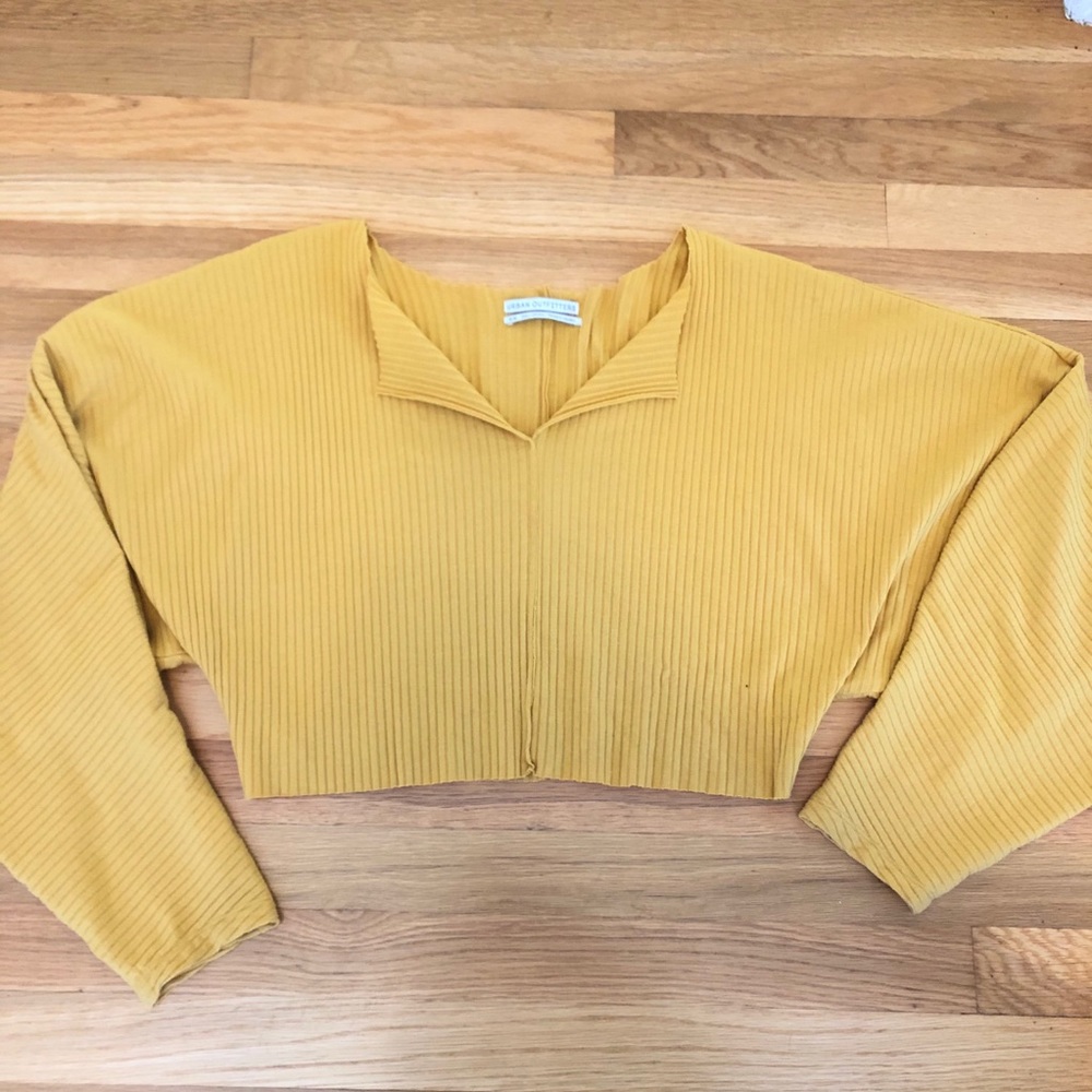 yellow cropped long sleeve
